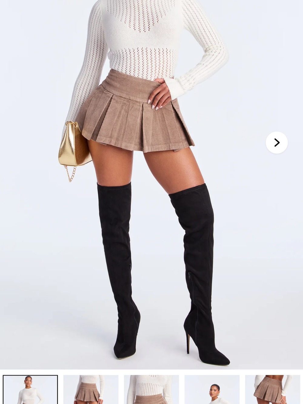 fashion Nova Tan Pleated Skort❤️🔥✨